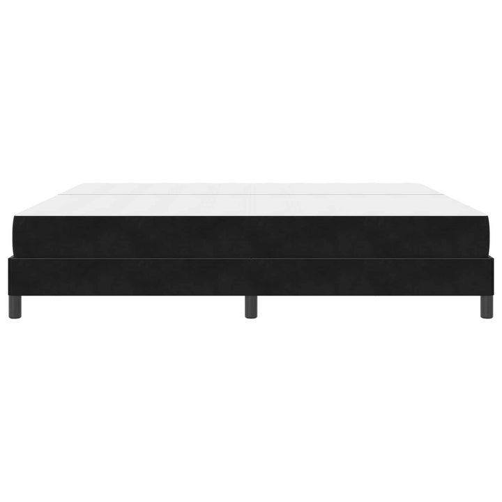 Box spring seng med madras Sort 200 x 200 cm Stof