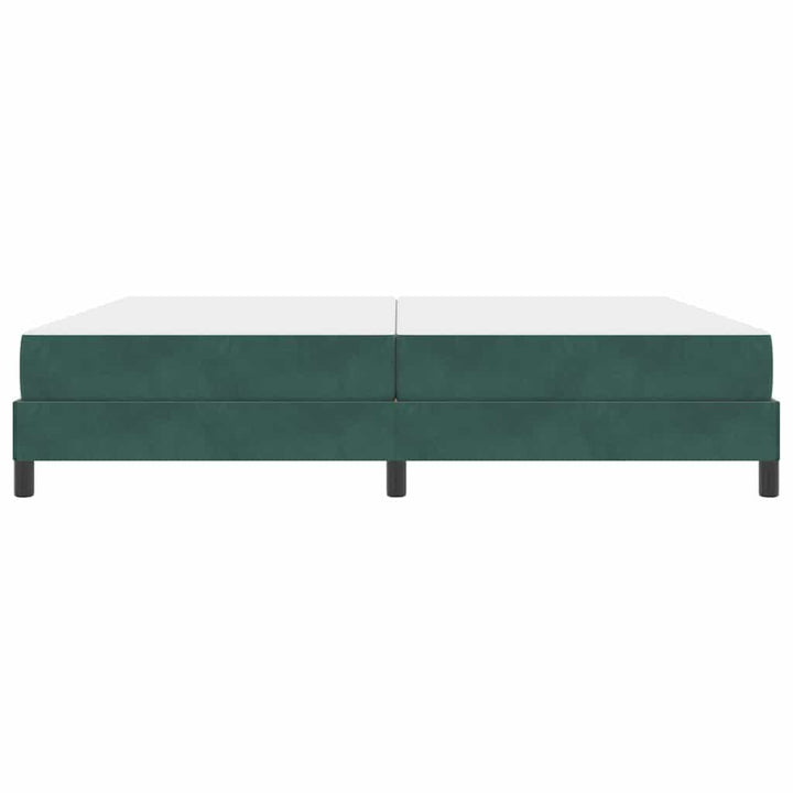Box spring seng med madras Mørkegrøn 200 x 200 cm Stof