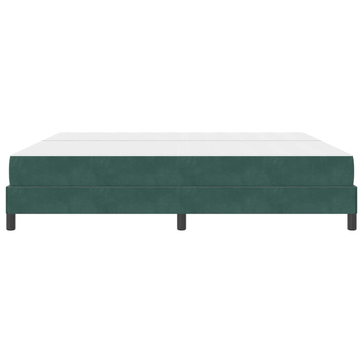 Box spring seng med madras Mørkegrøn 200 x 200 cm Stof