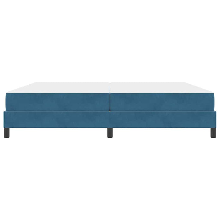 Box spring seng med madras Mørk blå 200 x 200 cm Stof