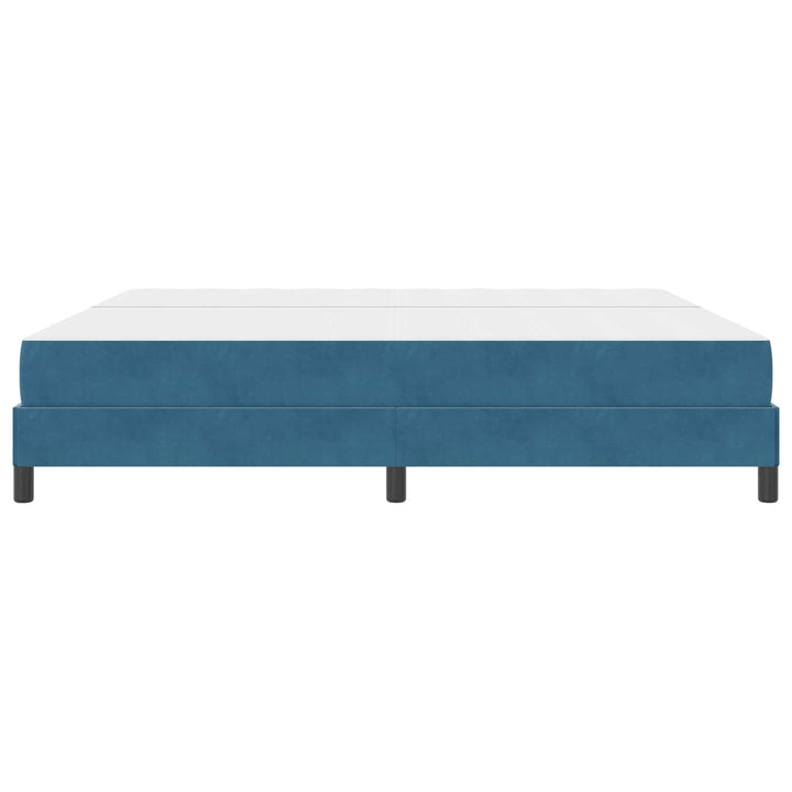Box spring seng med madras Mørk blå 200 x 200 cm Stof
