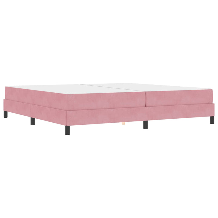 Box spring seng med madras Lyserød 200 x 200 cm Stof