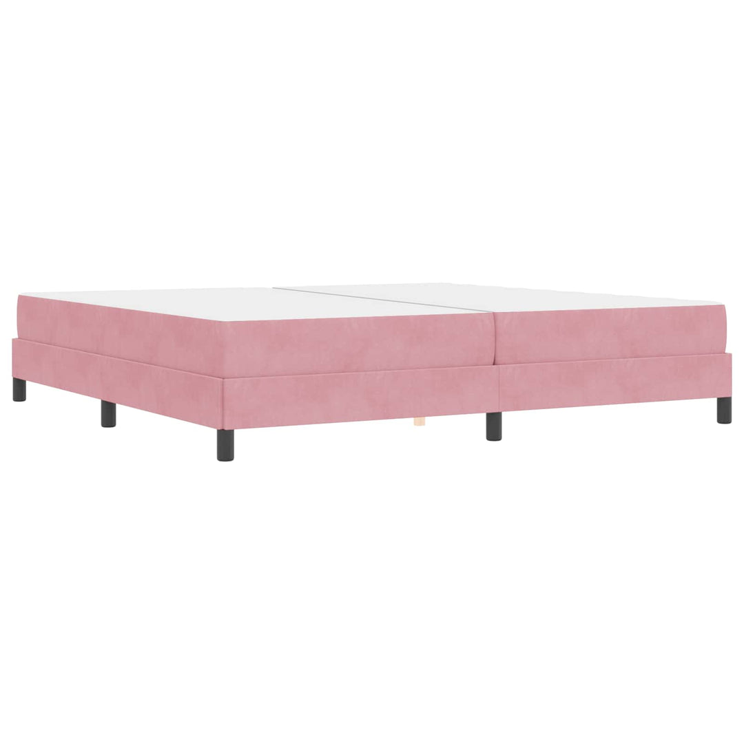 Box spring seng med madras Lyserød 200 x 200 cm Stof