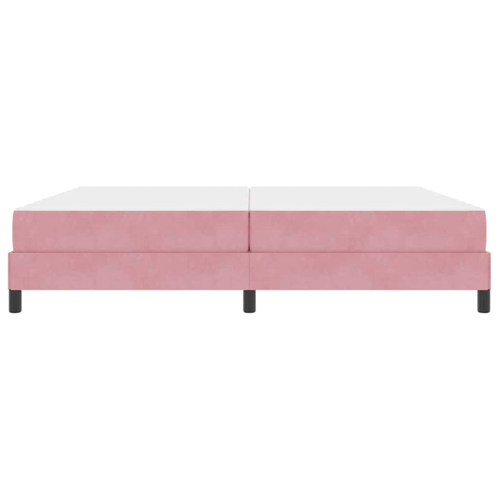 Box spring seng med madras Lyserød 200 x 200 cm Stof