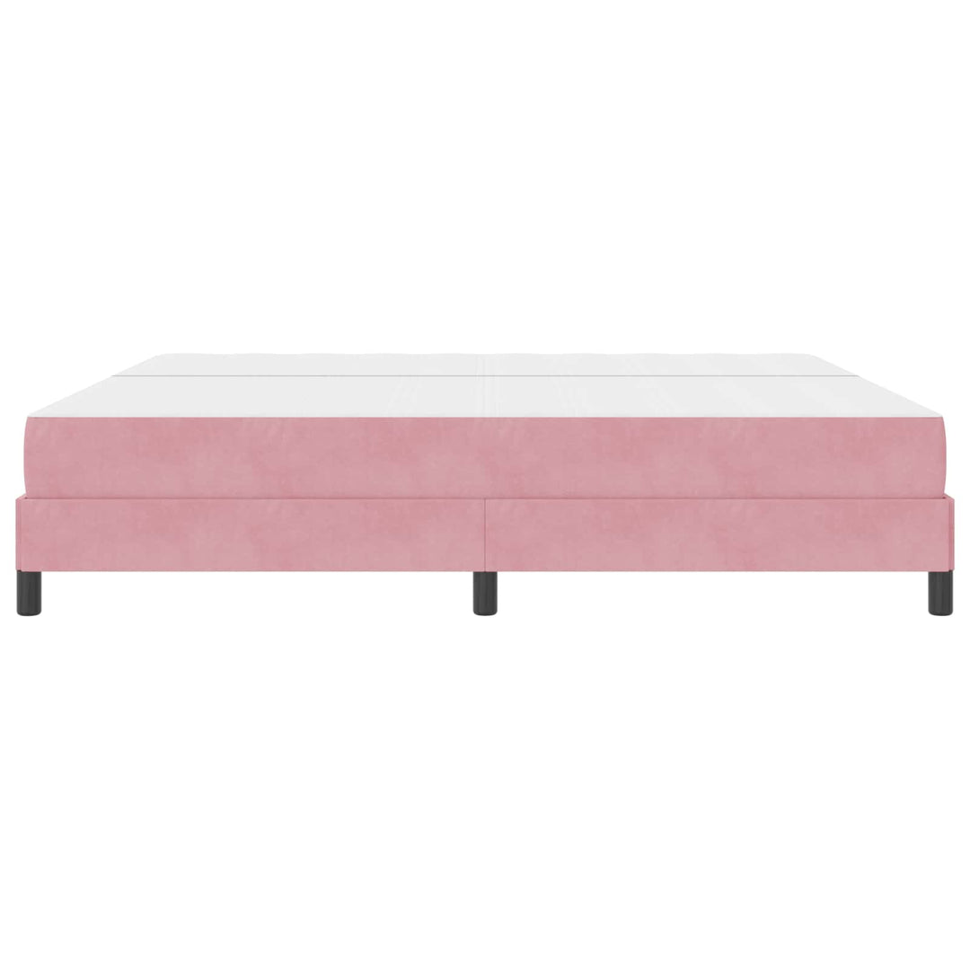 Box spring seng med madras Lyserød 200 x 200 cm Stof