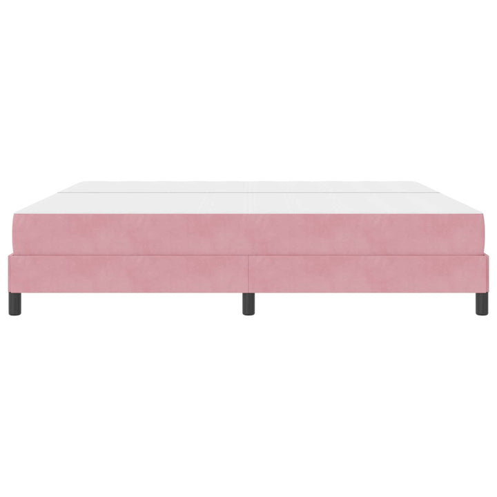 Box spring seng med madras Lyserød 200 x 200 cm Stof