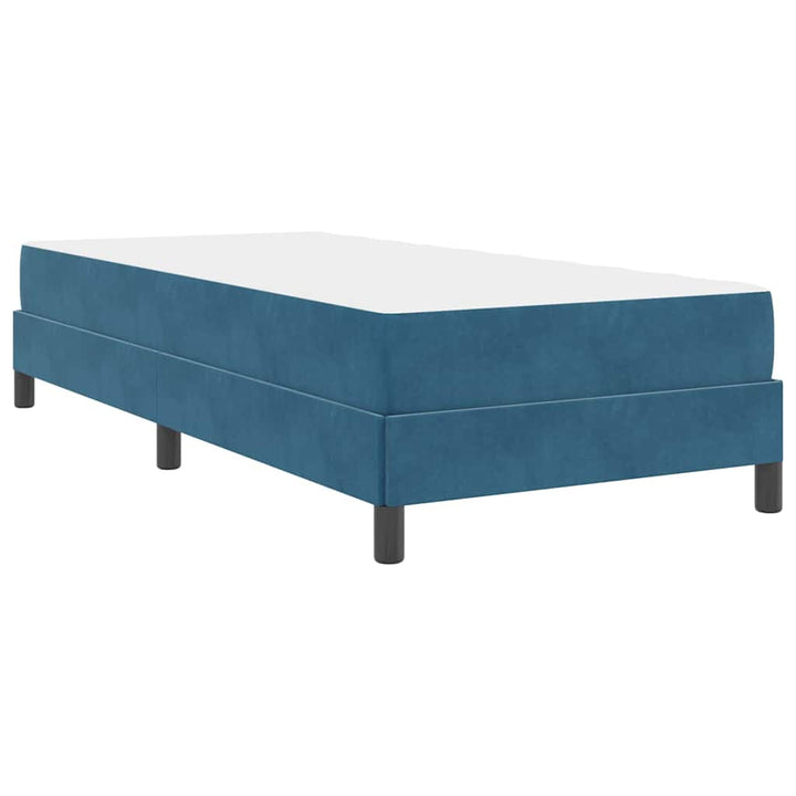 Box spring seng med madras Mørk blå 80 x 210 cm Stof