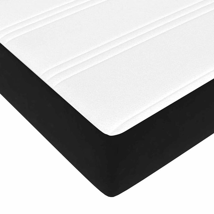 Box spring seng med madras Sort 100 x 210 cm Stof