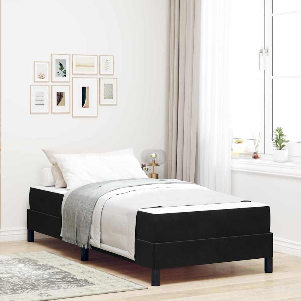 Box spring seng med madras Sort 100 x 210 cm Stof