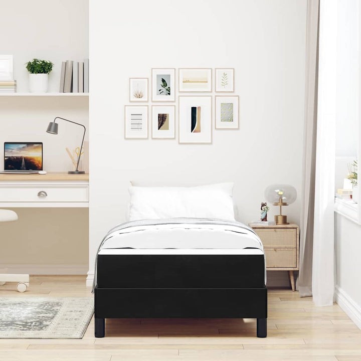 Box spring seng med madras Sort 100 x 210 cm Stof