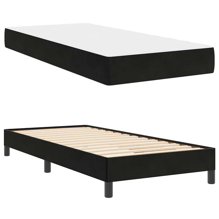 Box spring seng med madras Sort 100 x 210 cm Stof