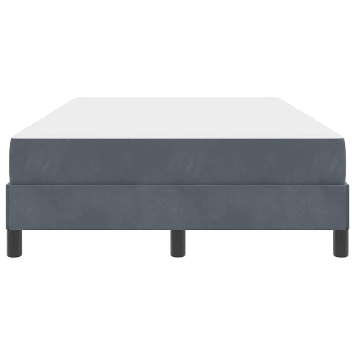 Box spring seng med madras Mørkegrå 120 x 210 cm Stof