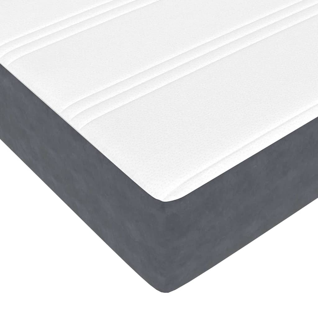 Box spring seng med madras Mørkegrå 160 x 210 cm Stof