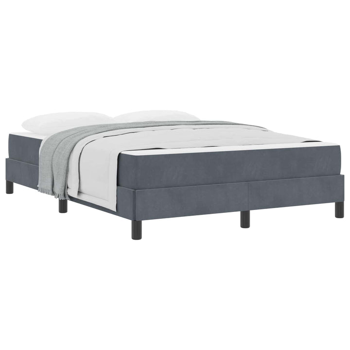 Box spring seng med madras Mørkegrå 160 x 210 cm Stof