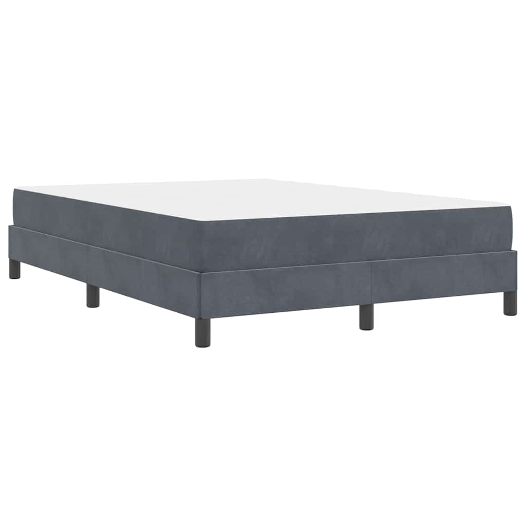 Box spring seng med madras Mørkegrå 160 x 210 cm Stof