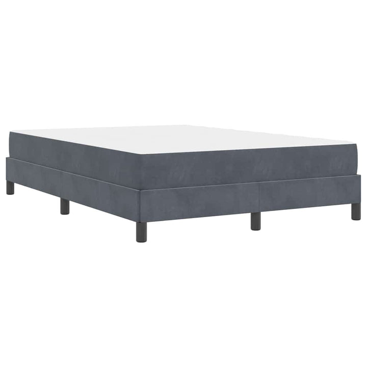 Box spring seng med madras Mørkegrå 160 x 210 cm Stof