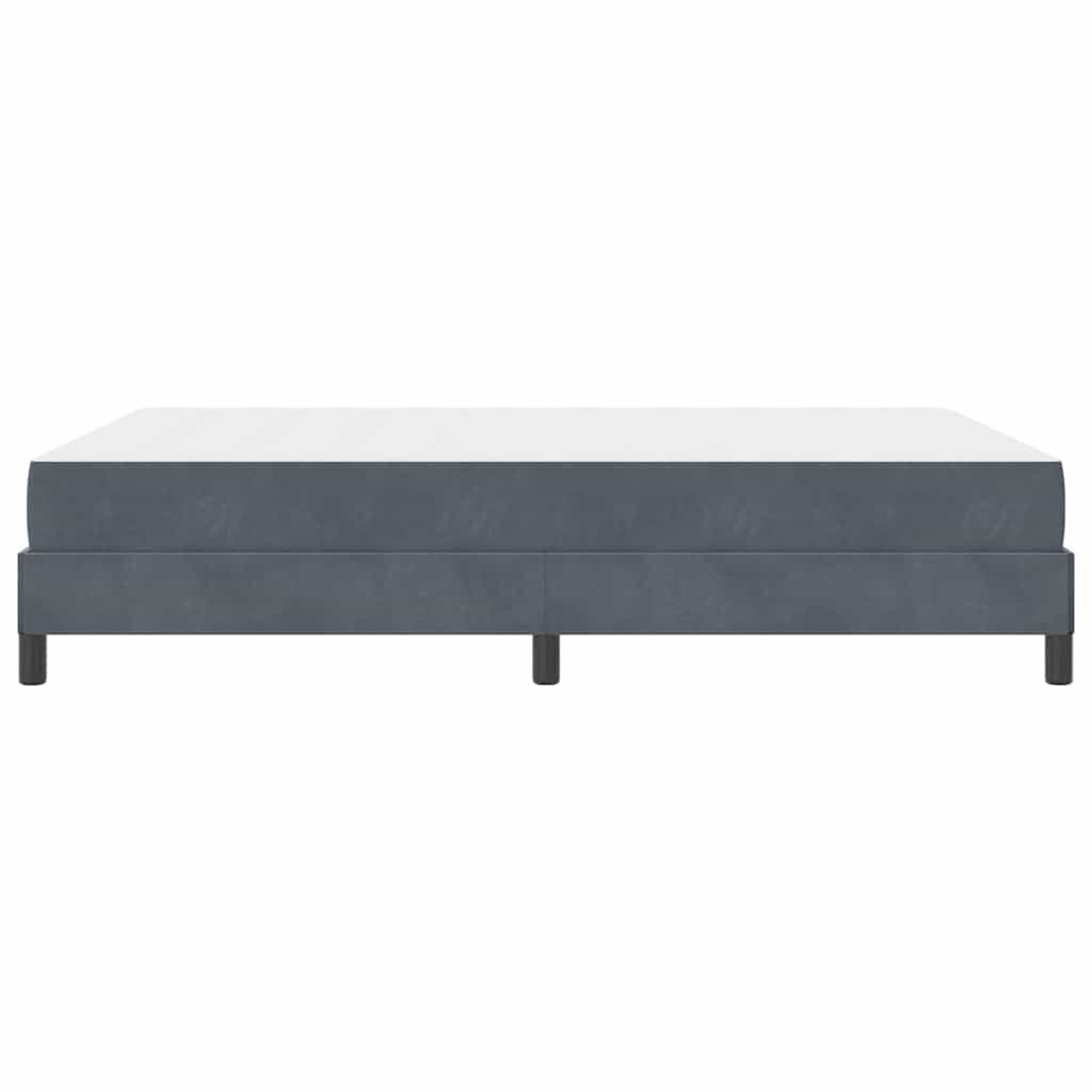 Box spring seng med madras Mørkegrå 160 x 210 cm Stof