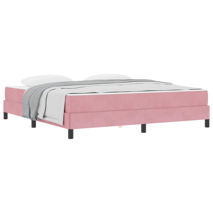 Box spring seng med madras Lyserød 180 x 210 cm Stof