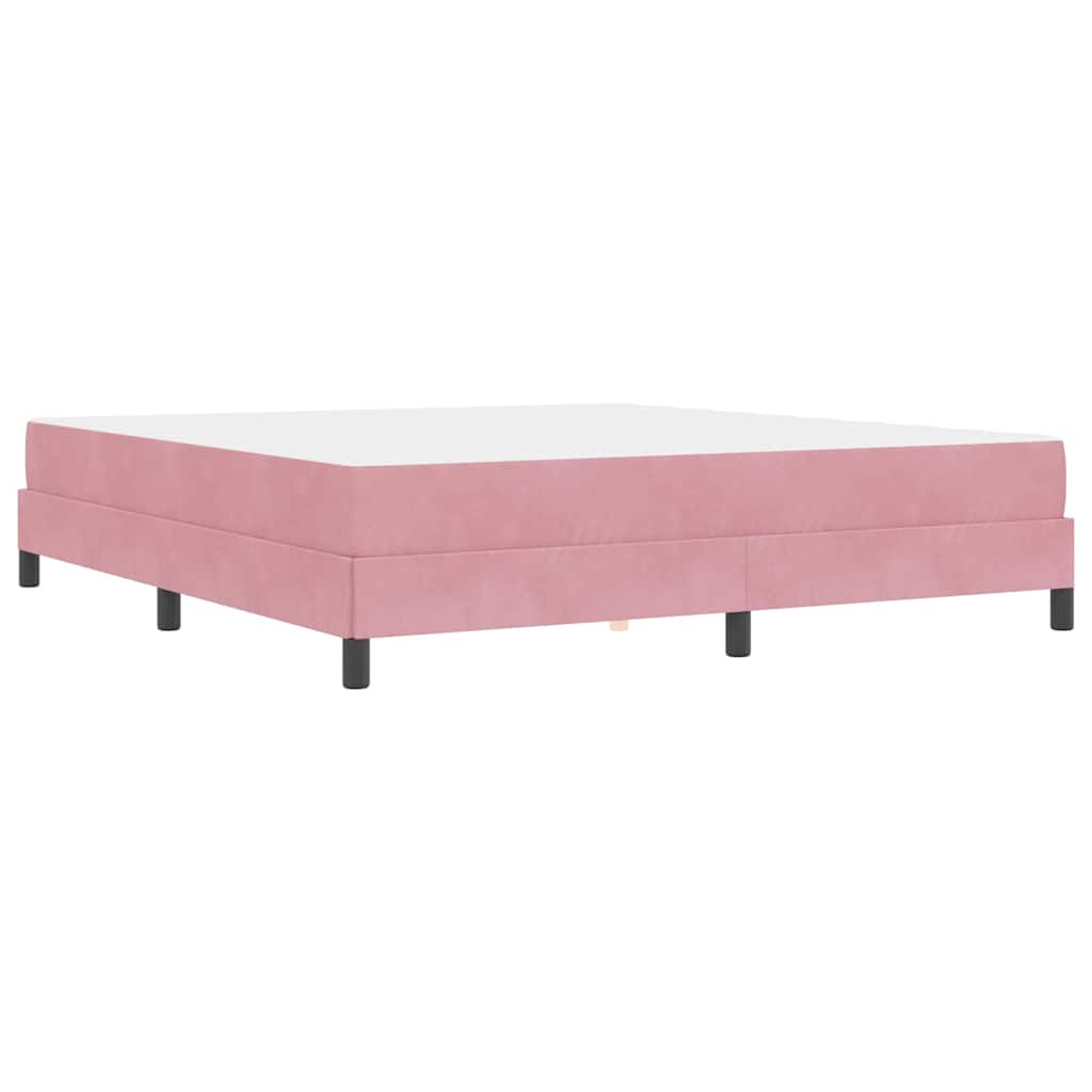 Box spring seng med madras Lyserød 180 x 210 cm Stof