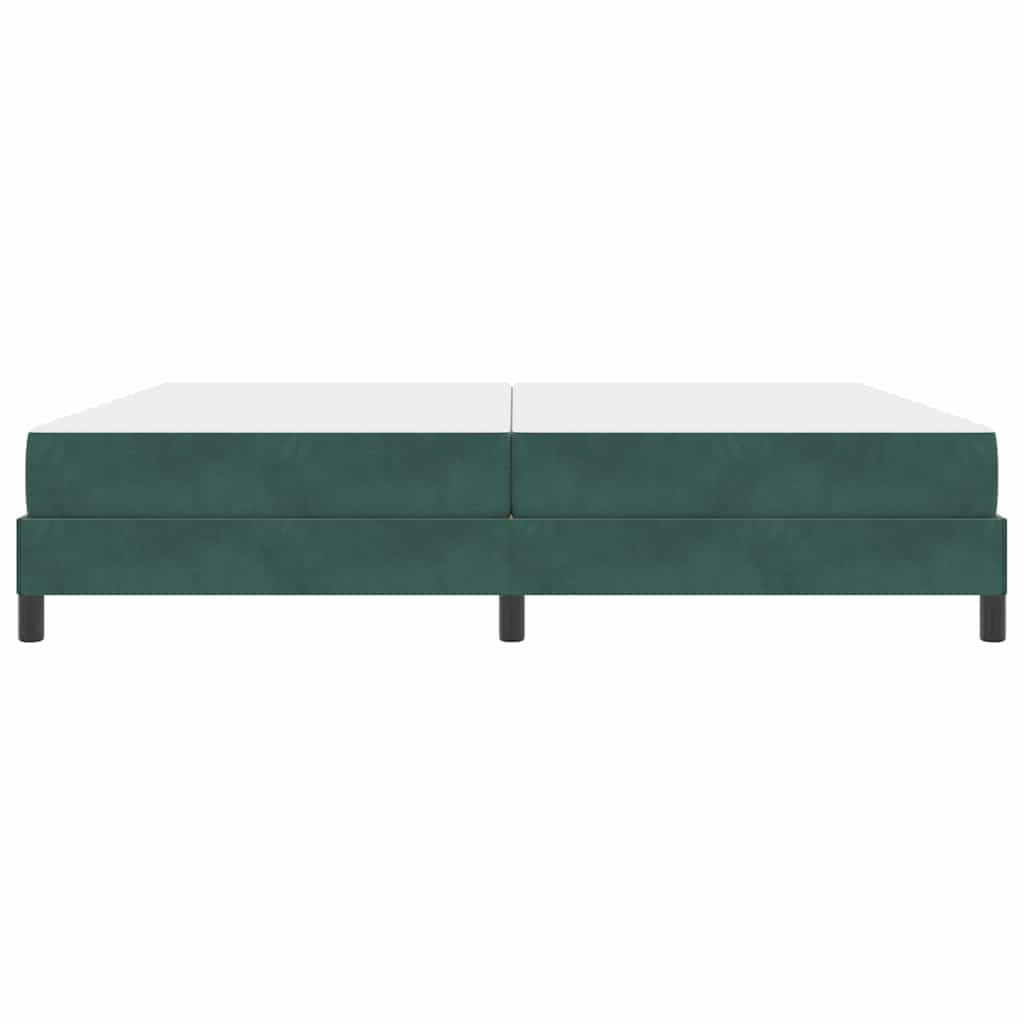 Box spring seng med madras Mørkegrøn 200 x 210 cm Stof