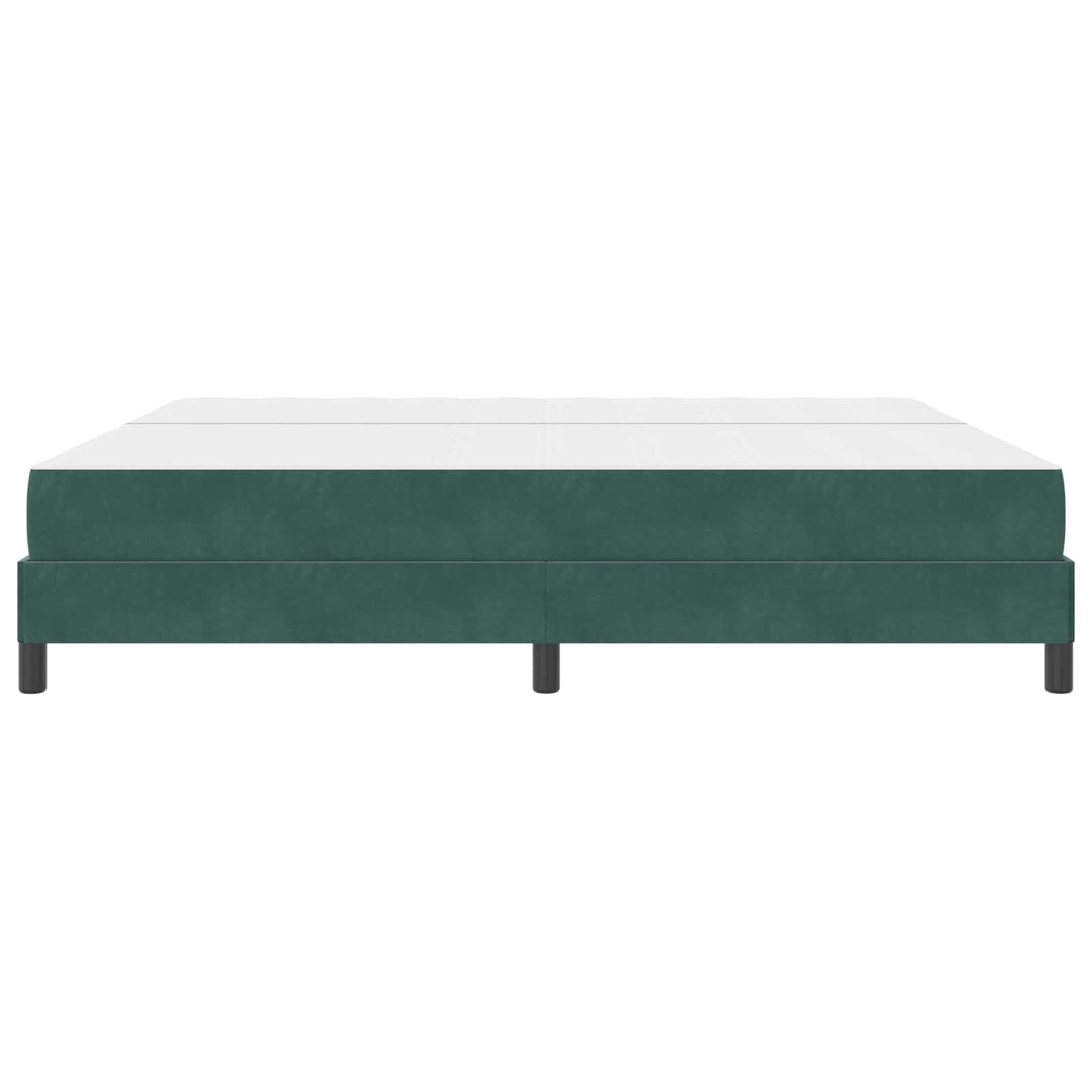 Box spring seng med madras Mørkegrøn 200 x 210 cm Stof