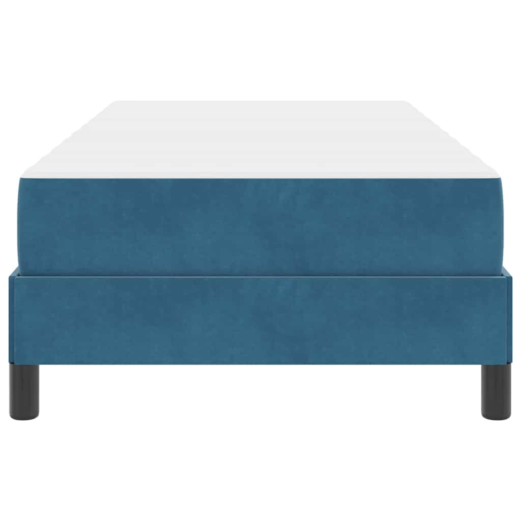 Box spring seng med madras Mørk blå 80 x 220 cm Stof