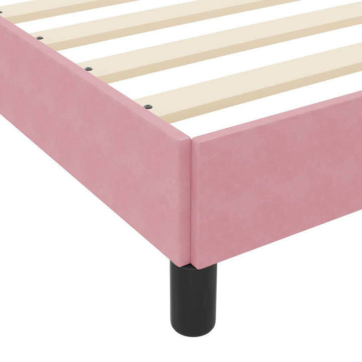 Box spring seng med madras Lyserød 100 x 220 cm Stof