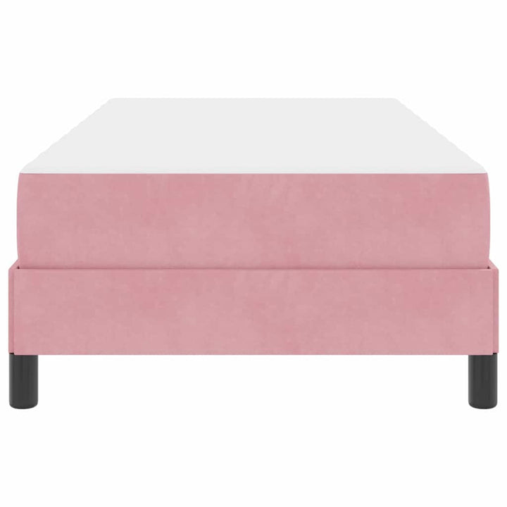 Box spring seng med madras Lyserød 100 x 220 cm Stof