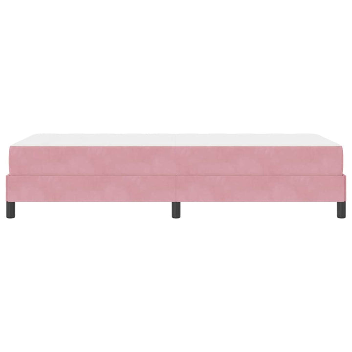 Box spring seng med madras Lyserød 100 x 220 cm Stof