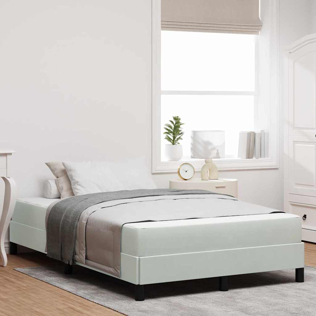 Box spring seng med madras Lysegrå 120 x 220 cm Stof