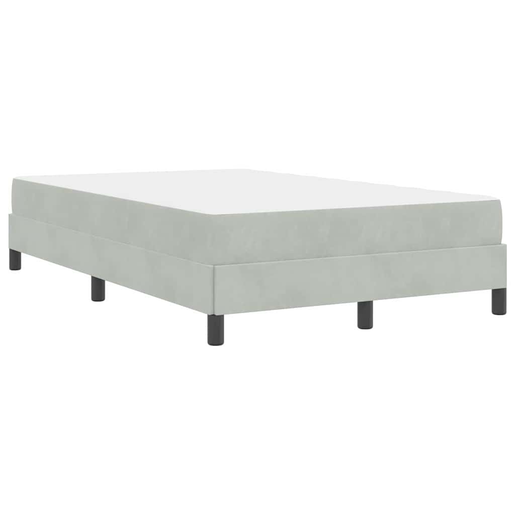 Box spring seng med madras Lysegrå 120 x 220 cm Stof