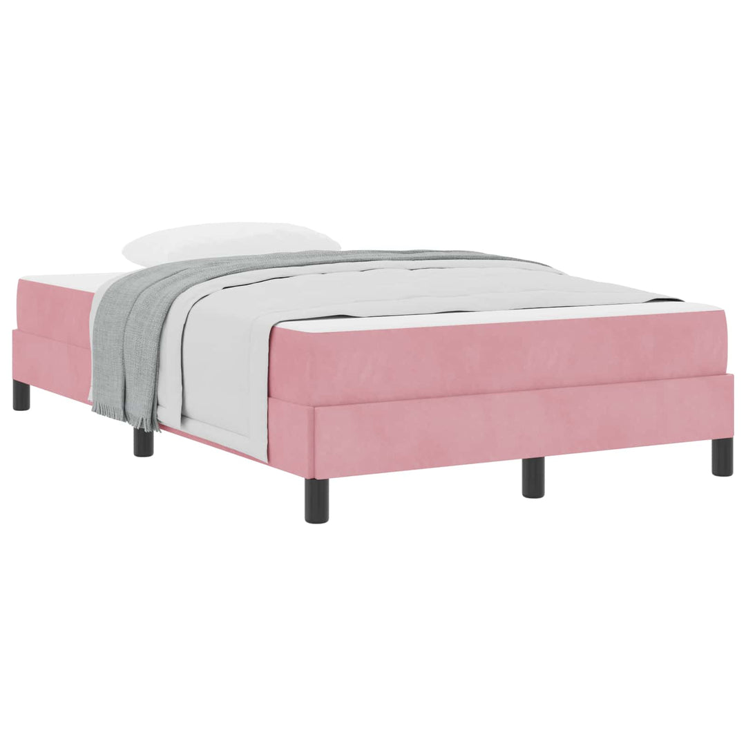 Box spring seng med madras Lyserød 120 x 220 cm Stof
