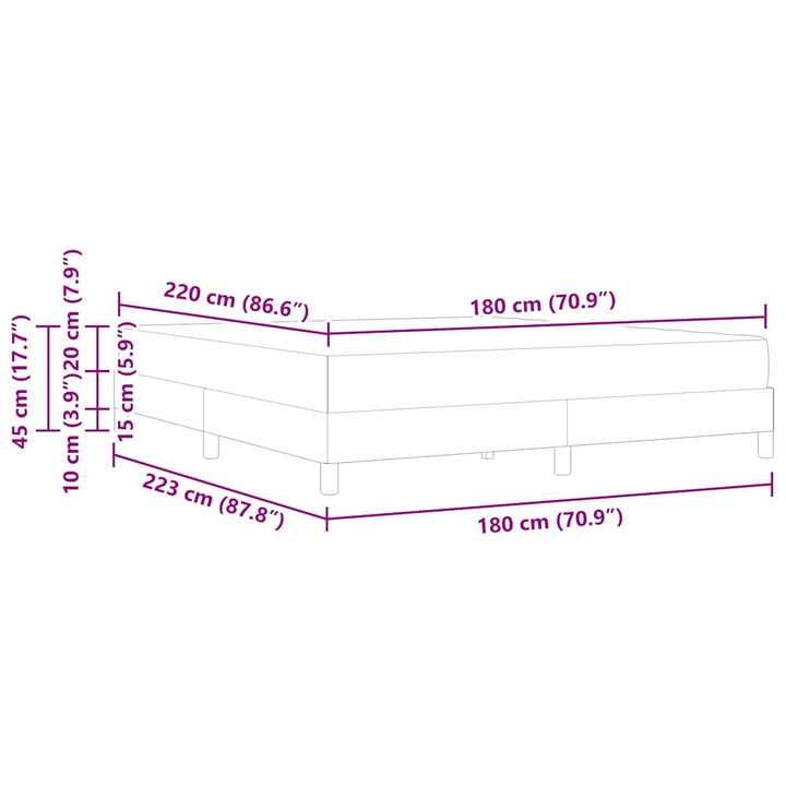 Box spring seng med madras Mørkegrøn 180 x 220 cm Stof