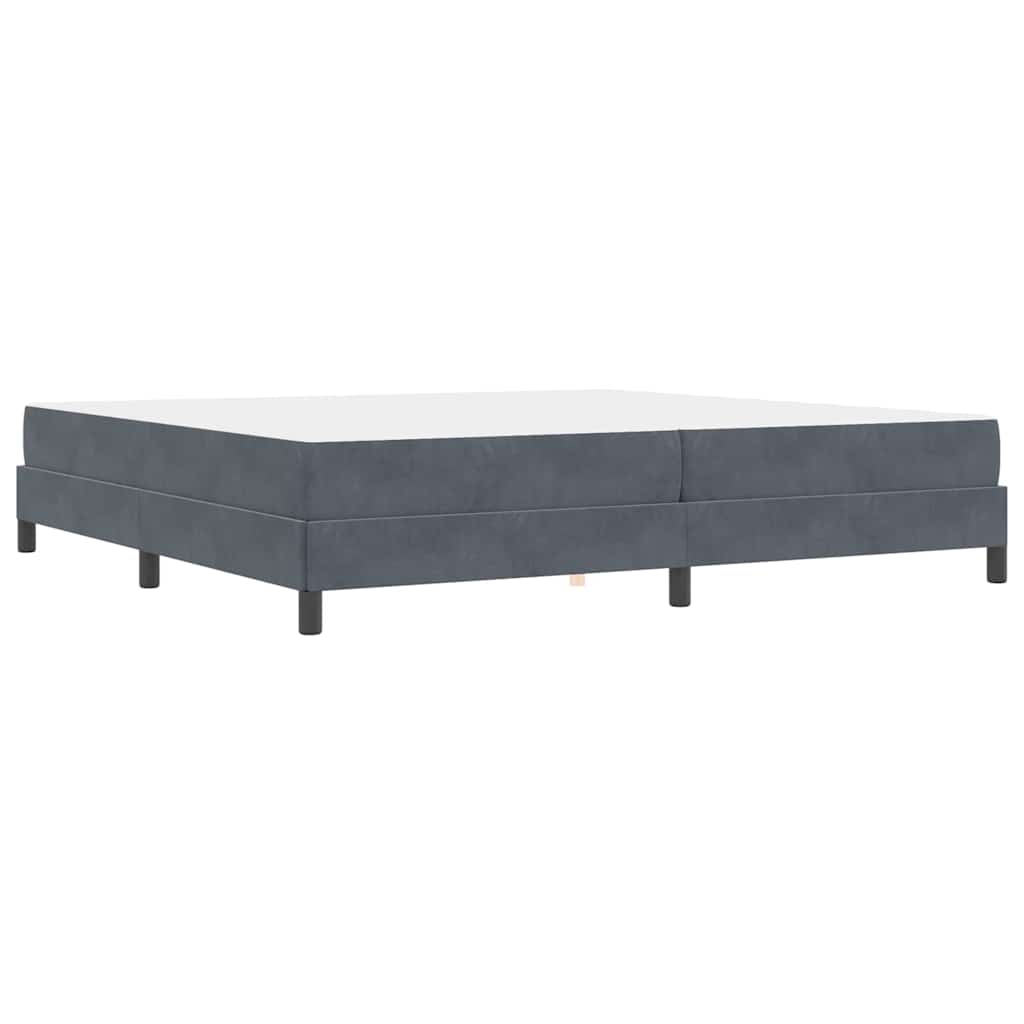 Box spring seng med madras Mørkegrå 200 x 220 cm Stof