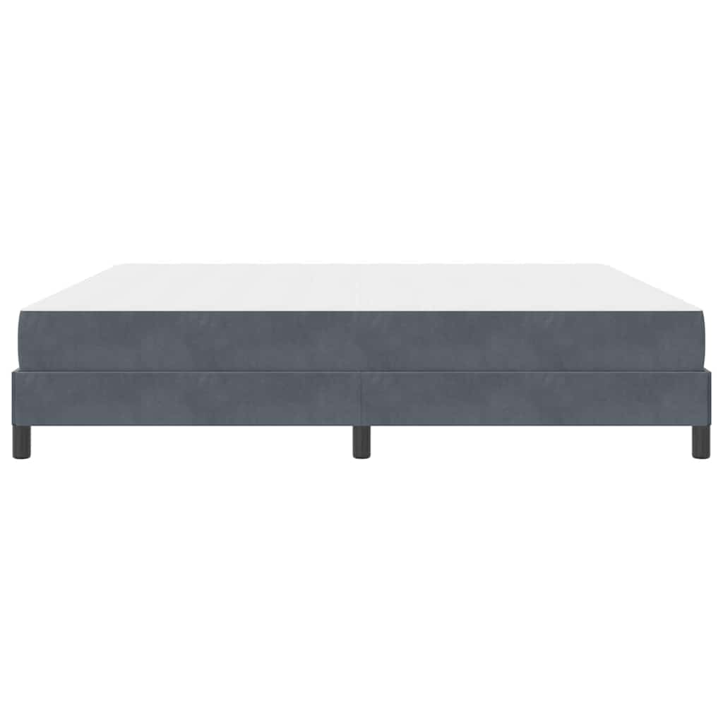 Box spring seng med madras Mørkegrå 200 x 220 cm Stof