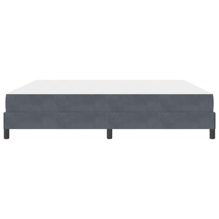 Box spring seng med madras Mørkegrå 200 x 220 cm Stof