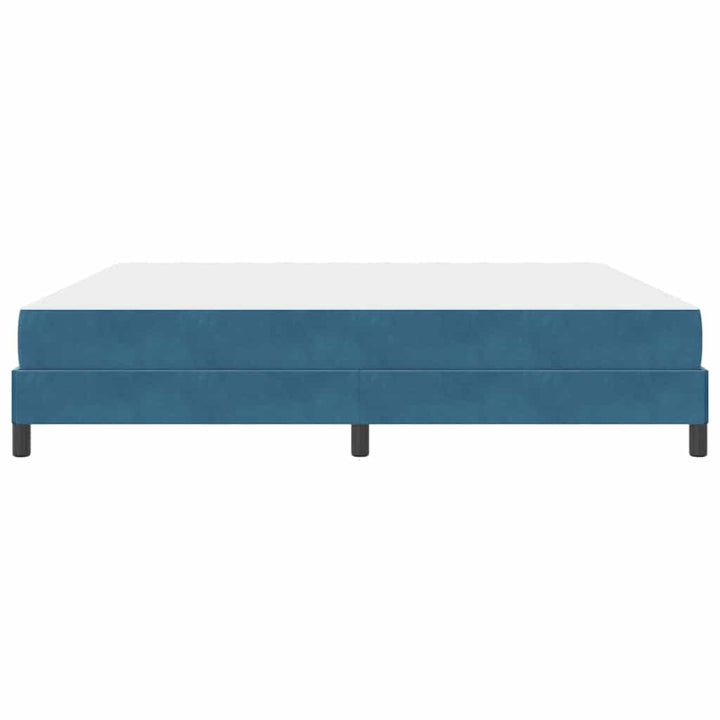 Box spring seng med madras Mørk blå 200 x 220 cm Stof