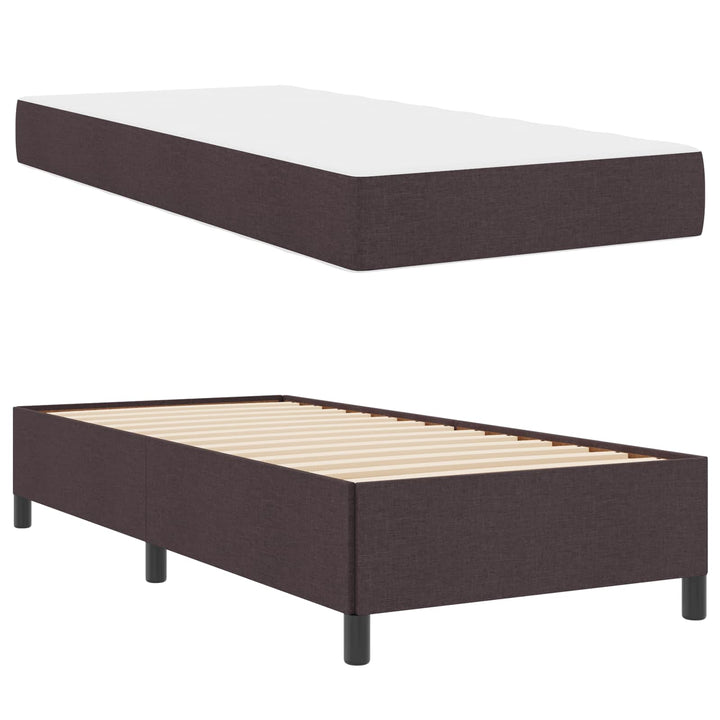Box spring seng Mørk Brun 80 x 200 cm Stof