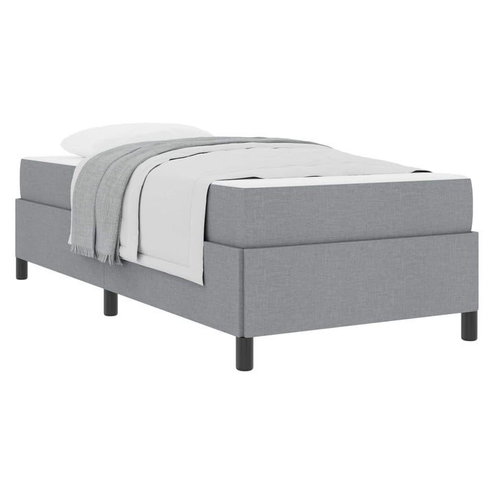 Box spring seng med madras Lysegrå 90 x 190 cm Stof
