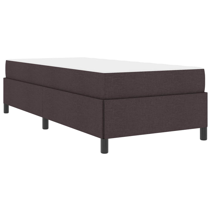 Box spring seng med madras Mørk Brun 90 x 190 cm Stof