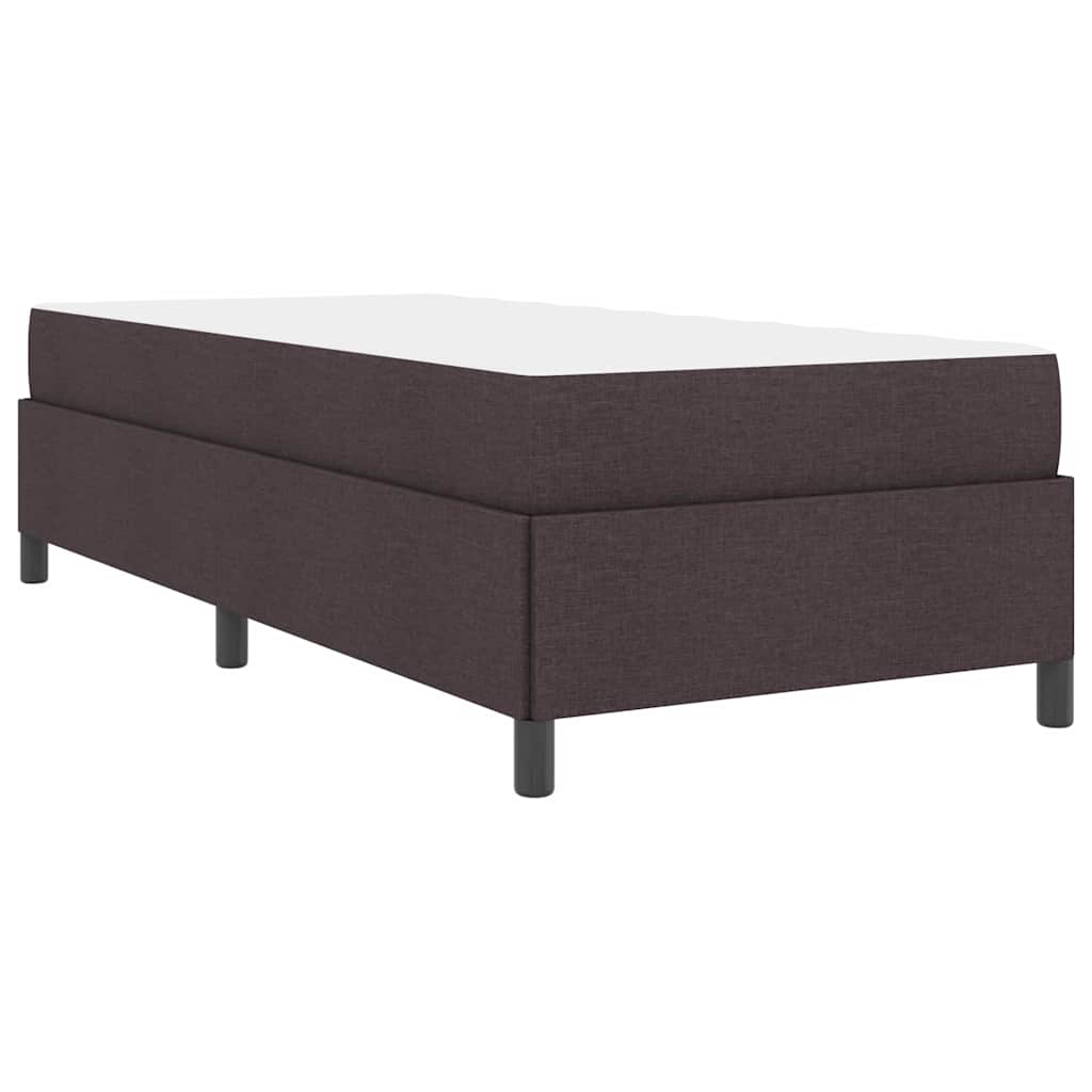 Box spring seng med madras Mørk Brun 90 x 190 cm Stof