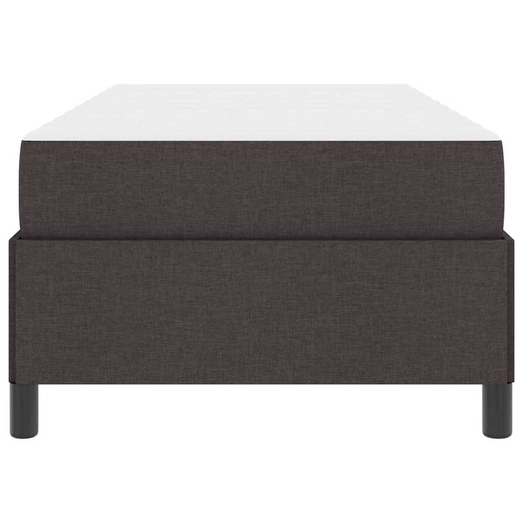 Box spring seng med madras Mørk Brun 90 x 190 cm Stof
