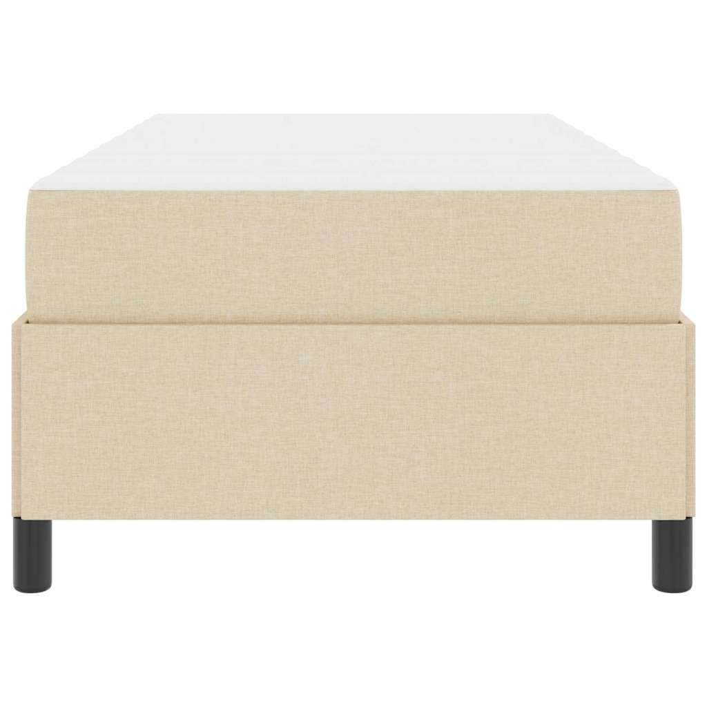 Box spring seng med madras Creme 90 x 190 cm Stof