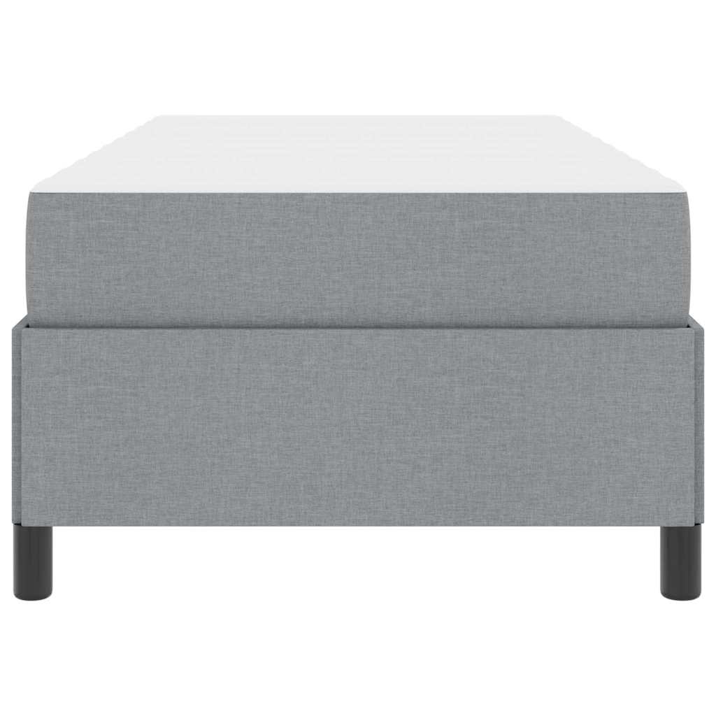 Box spring seng Lysegrå 90 x 200 cm Stof