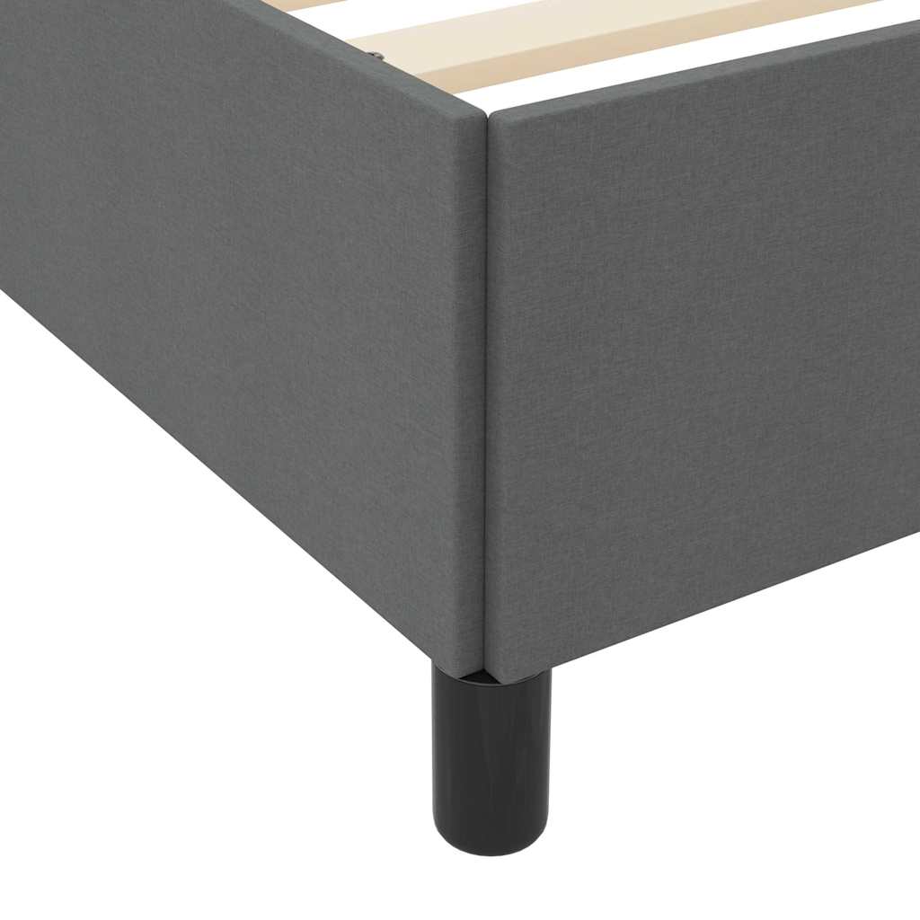 Box spring seng Mørkegrå 90 x 200 cm Stof