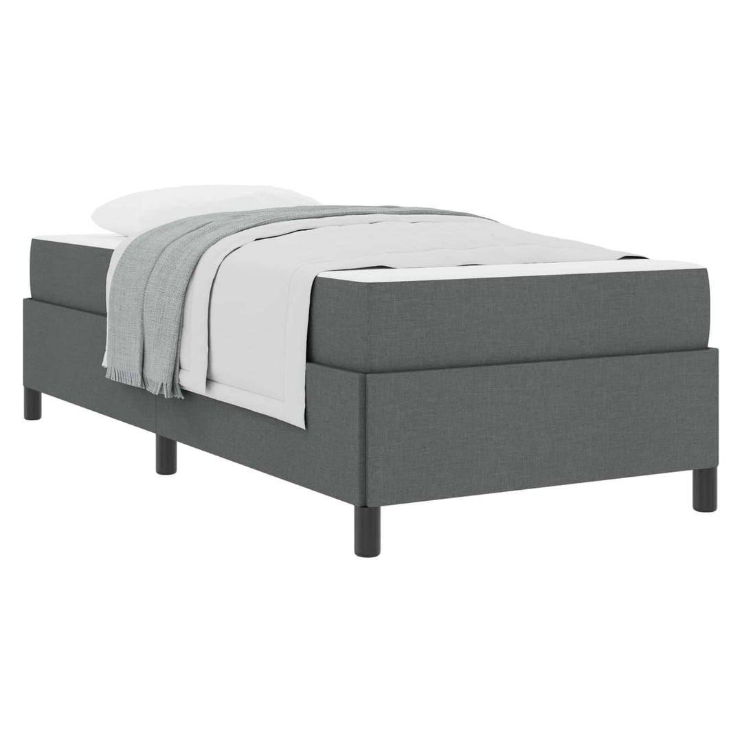 Box spring seng Mørkegrå 90 x 200 cm Stof