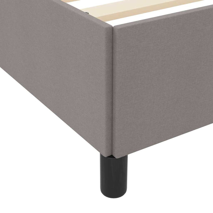 Box spring seng Gråbrun 90 x 200 cm Stof