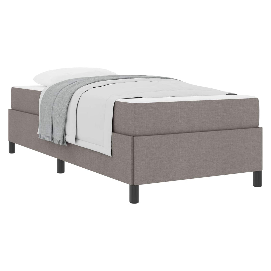 Box spring seng Gråbrun 90 x 200 cm Stof