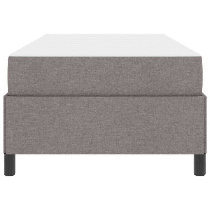 Box spring seng Gråbrun 90 x 200 cm Stof