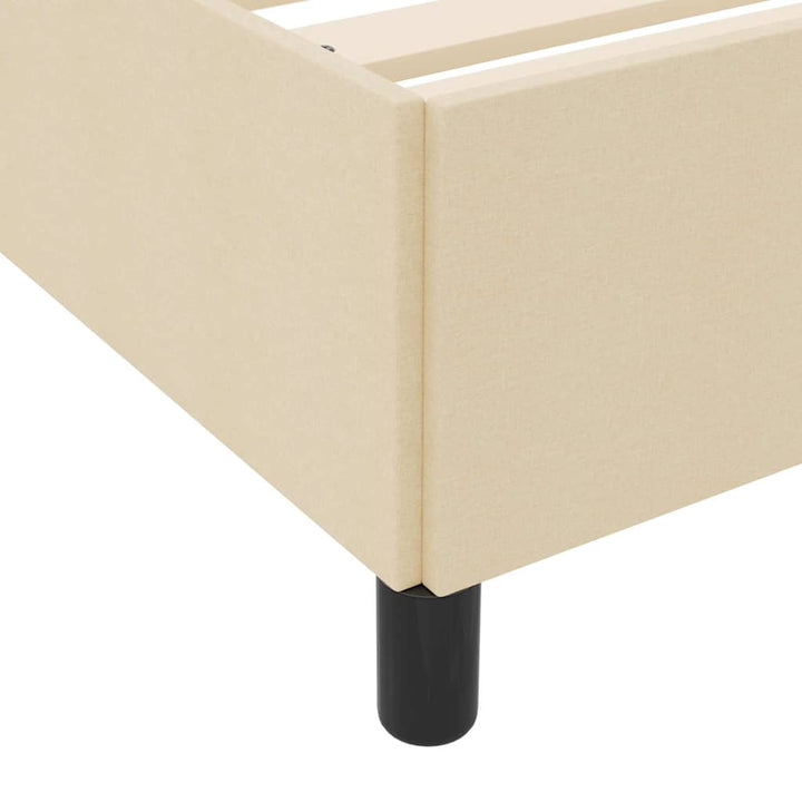 Box spring seng Creme 90 x 200 cm Stof